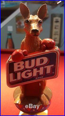 Very Rare & Htf Bud Light Boxing Kangaroo & Bud Ice Penguin Beer Tap Handles