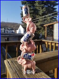 Very Rare PBR Pabst Blue Ribbon Pink Circus Elephants 11.5 Beer Keg Tap Handle