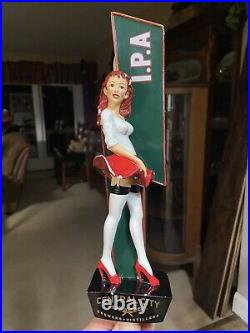 Very Rare RED RACER Central City Brewery Distillery Beer Tap Handle Lady Used