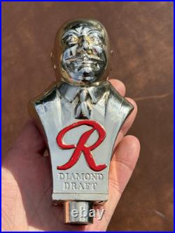 Vintage 1950's SICK'S RAINIER Diamond Draft Beer Tap Handle Brew Master Bust Guy