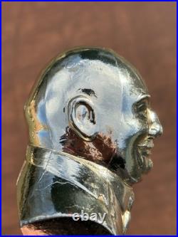 Vintage 1950's SICK'S RAINIER Diamond Draft Beer Tap Handle Brew Master Bust Guy