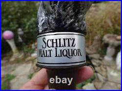 Vintage 1978 JOS. SCHLITZ MALT LIQUOR BULL BEER Tap Handle SUPER! UNUSED