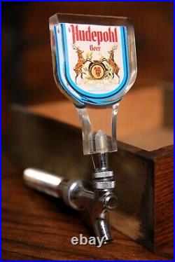Vintage Beer Tap Handle Hudepohl Beer Knob Stag Deer Lucite Cincinnati Ohio