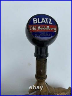 Vintage Blatz Beer Tap Handle with Brass Spigot Tap Faucet Old Heidelberg