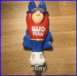 Vintage BudMan Budweiser Budman Super Hero Beer Tap Handle Craft Collectible VTG