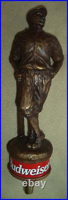 Vintage Budweiser Beer Heritage Collection Bronze Baseball Player Tap Handle MLB