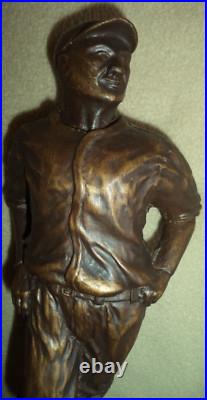 Vintage Budweiser Beer Heritage Collection Bronze Baseball Player Tap Handle MLB