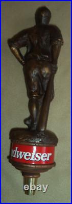 Vintage Budweiser Beer Heritage Collection Bronze Baseball Player Tap Handle MLB