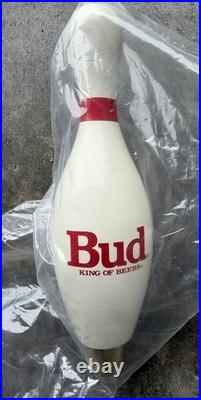 Vintage Budweiser Bowling Pin Tap Handle Sealed NOS