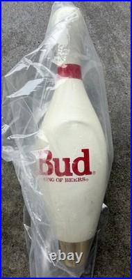 Vintage Budweiser Bowling Pin Tap Handle Sealed NOS