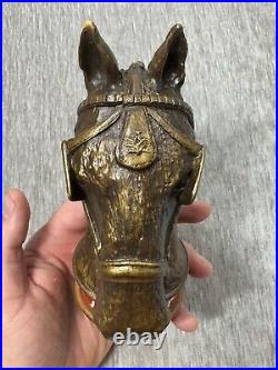 Vintage Budweiser Clydesdale Horse Tap Handle Head Beer Bar Mancave COMPLETE
