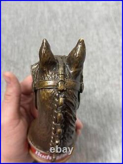 Vintage Budweiser Clydesdale Horse Tap Handle Head Beer Bar Mancave COMPLETE