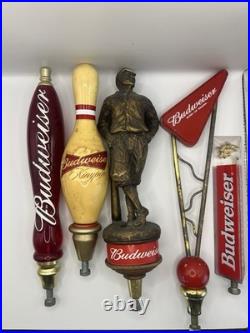 Vintage Collection Budweiser beer tap handles. Pre Owned. 5 Items