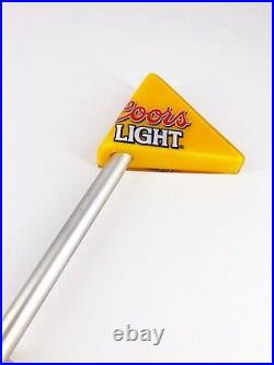 Vintage Coors Light Acrylic Golf Ball Flag Beer Tap Handle Pub Golden Colorado