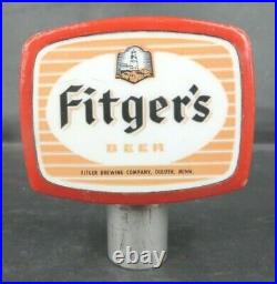 Vintage Fitger's Beer 2 sided tap handle DULUTH MN Minnesota Lighthouse 2 3/4