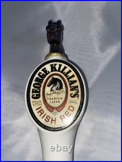 Vintage George Killians Irish Red Beer Tap Handle 12 With Horse Head Wooden