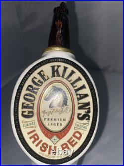 Vintage George Killians Irish Red Beer Tap Handle 12 With Horse Head Wooden