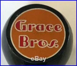 Vintage Grace Bros Wood (brothers) Brewing Company Tap Handle Rare