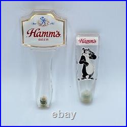 Vintage Hamm's Beer Tap Handle Lot- Dorette Acrylic/Lucite 6 1/2 & 4 1/2 Bear