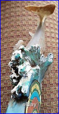 Vintage Humpback Honeywheat Lager Ale Tap Handle with Whale and Baby RARE