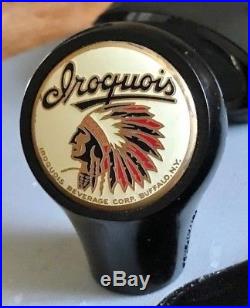 Vintage Iroquois Indian Head Beer Ball Tap Knob / Handle Buffalo Ny Can Sign