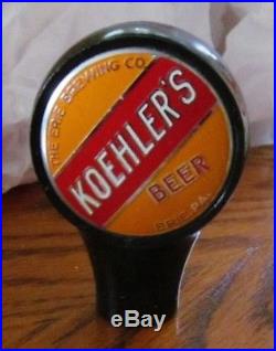 Vintage Koehler Beer Kooler Keg Ball Tap Knob Handle Erie Brewing Co Erie Pa