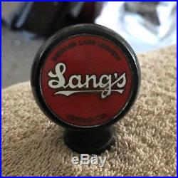 Vintage Lang's Beer Ball Tap Knob / Handle Gerhard Lang Brewing Co Buffalo Ny