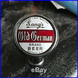Vintage Lang's Old German Beer Ball Tap Knob / Handle Lang Brewing Buffalo Ny