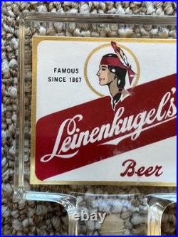 Vintage Leinenkuegel's Leinie's Lucite Acrylic Clear Beer Tap Handle Rare