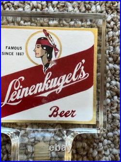 Vintage Leinenkuegel's Leinie's Lucite Acrylic Clear Beer Tap Handle Rare
