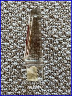 Vintage Leinenkuegel's Leinie's Lucite Acrylic Clear Beer Tap Handle Rare