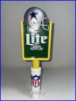 Vintage Miller Lite NFL Dallas Cowboys Football Beer Tap Handle Goal Posts
