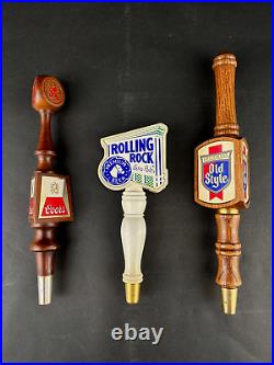 Vintage Miller Old Style Coors Rolling Rock Killian's Beer Tap Handle Lot of 9