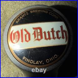 Vintage Old Dutch Ball Knob Beer Tap Handle Krantz Brewing Co Findlay Oh Ohio