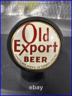 Vintage Old Export Beer Tap Handle Knob Ball Cumberland MD