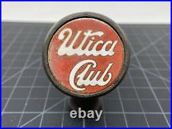 Vintage Original UTICA CLUB Wood Beer Ball Tap Knob Handle Brewing NY