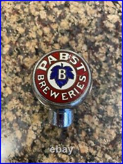 Vintage Pabst Red Beer Ball Knob Tap Handle 1930's Milwaukee, WI