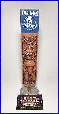 Vintage Primo Hawaiian Beer Tiki Warrior Carved Beer Tap Handle 1972 11 RARE