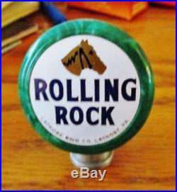 Vintage Rolling Rock Beer Horse Ball Tap Knob / Handle Latrobe Brewing Co Pa