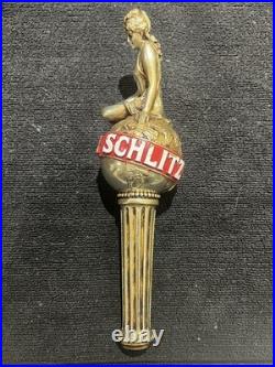 Vintage Schlitz Draft Beer Tap Handle Tapper Mancave Bar Pub 12.5