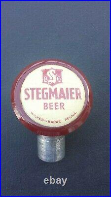 Vintage Stegmaier Beer Ball Knob Tap Handle 1940's Wilkes-Barre, Penn