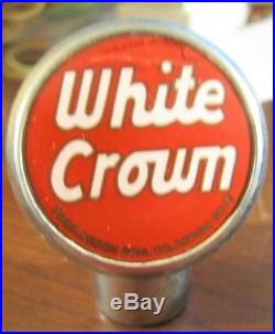 Vintage White Crown Beer Ball Tap Knob Handle Akron Brewingco Akron Oh Ohio