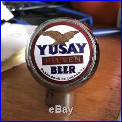Vintage Yusay Beer Ball Tap Knob / Handle Pilsen Brewing Co Chicago IL