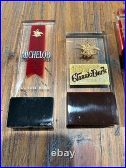 Vtg Anheuser Busch Beer Tap Handle Lot of 8 Acrylic Retro Keg Handle Michelob