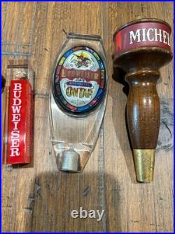 Vtg Anheuser Busch Beer Tap Handle Lot of 8 Acrylic Retro Keg Handle Michelob