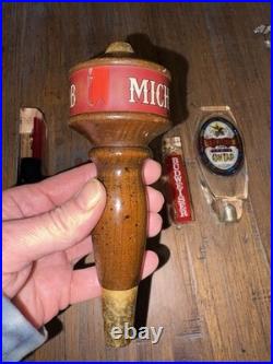 Vtg Anheuser Busch Beer Tap Handle Lot of 8 Acrylic Retro Keg Handle Michelob