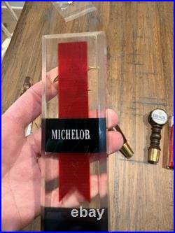 Vtg Anheuser Busch Beer Tap Handle Lot of 8 Acrylic Retro Keg Handle Michelob