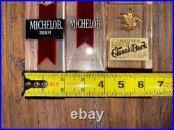 Vtg Anheuser Busch Beer Tap Handle Lot of 8 Acrylic Retro Keg Handle Michelob