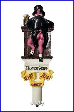 Vtg Harvest Moon Pigs Ass Porter Beer Tap Handle Rare 9 Belt Montana Brewery