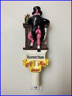 Vtg Harvest Moon Pigs Ass Porter Beer Tap Handle Rare 9 Belt Montana Brewery